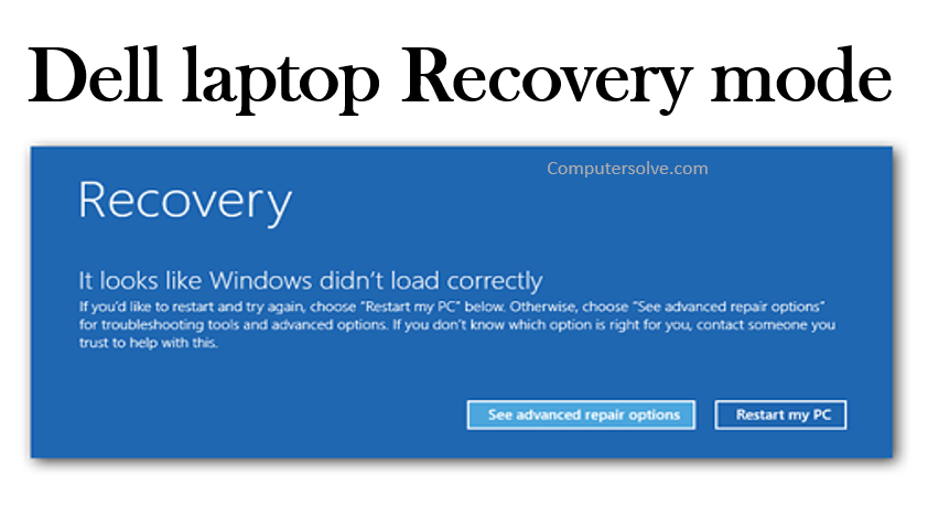 Dell-laptop-Recovery-mode